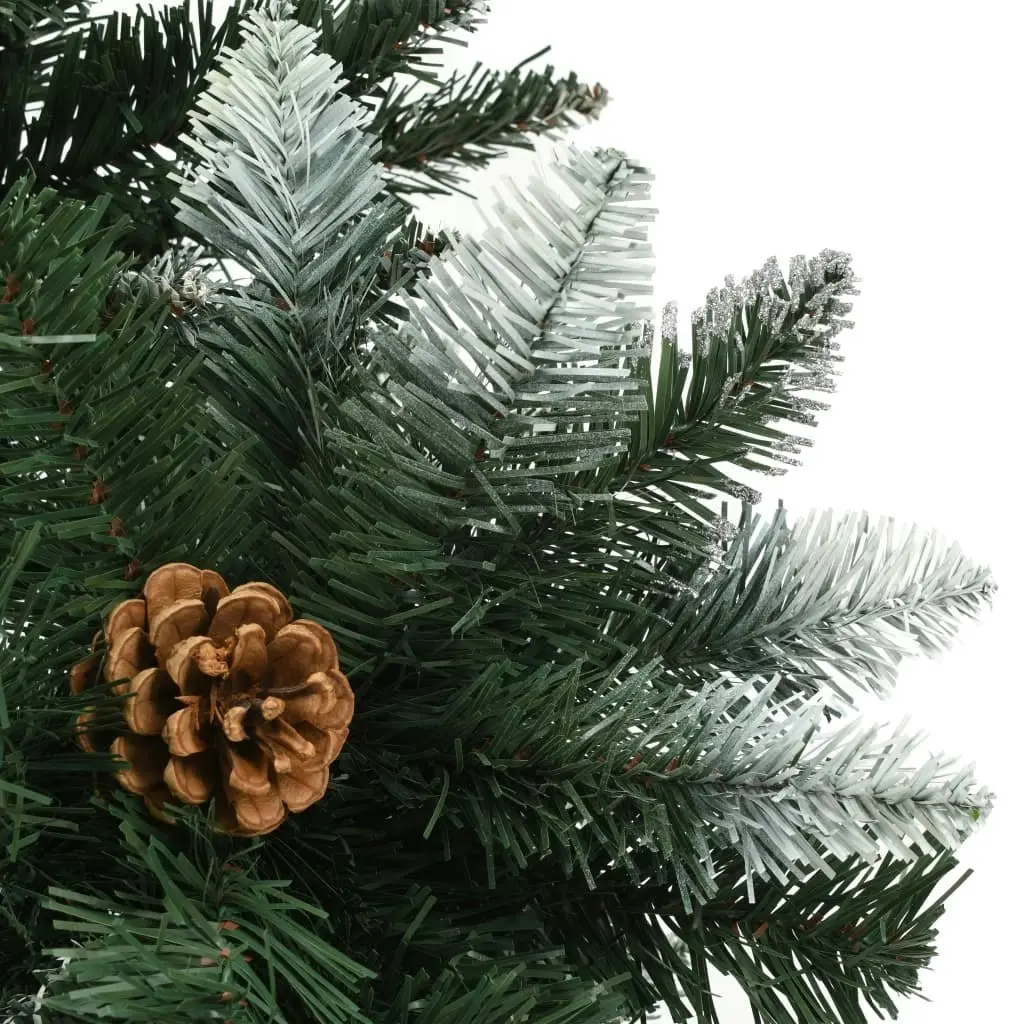 Artificial Christmas Tree with Pine Cones and White Glitter 150 cm 284317