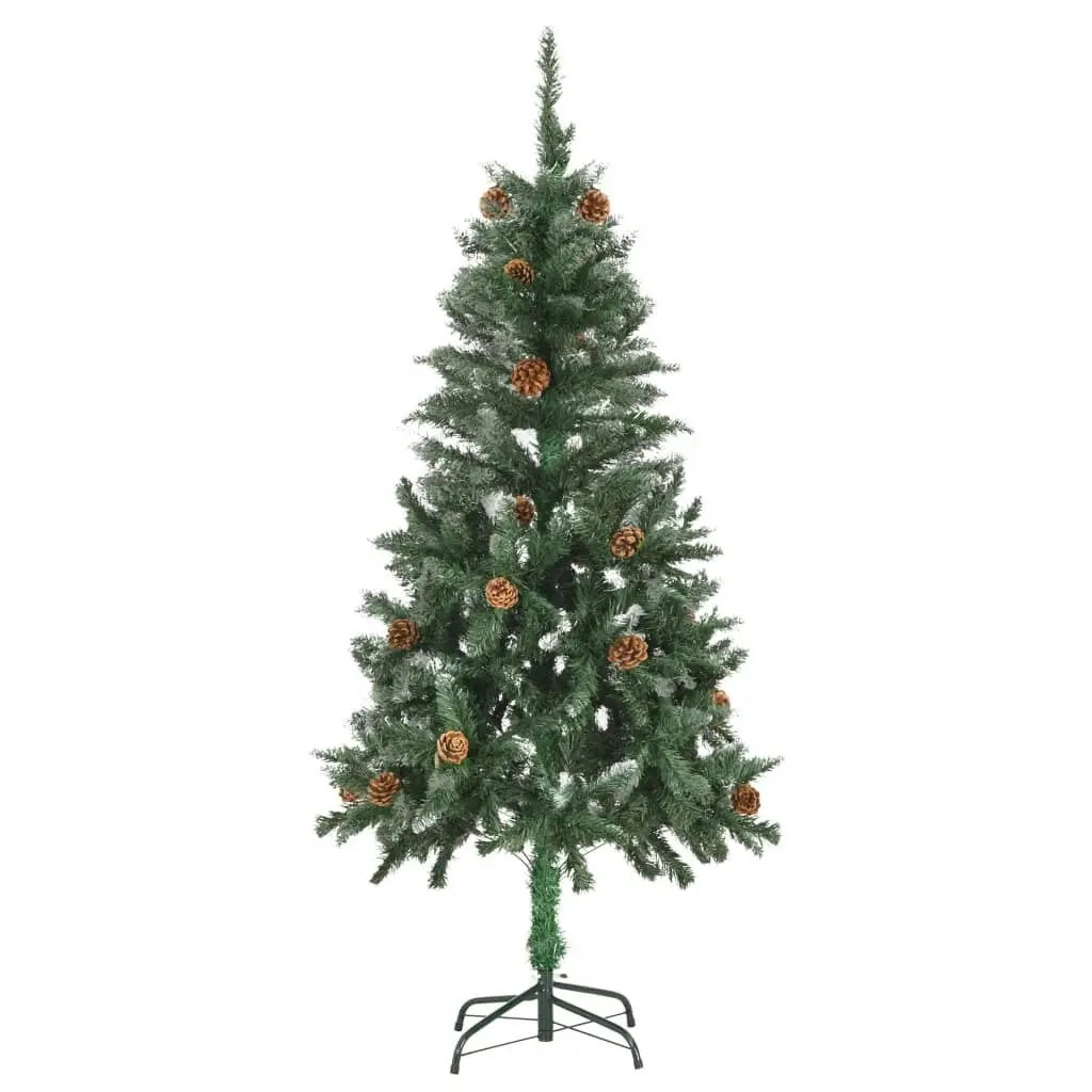 Artificial Christmas Tree with Pine Cones and White Glitter 150 cm 284317