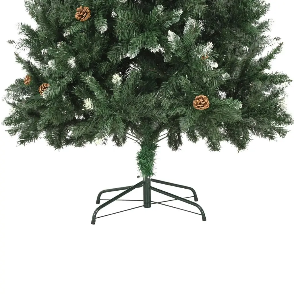 Artificial Christmas Tree with Pine Cones and White Glitter 210 cm 284319