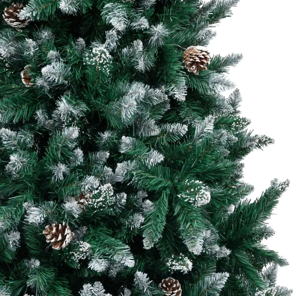 Artificial Christmas Tree with Pine Cones and White Snow 210 cm 321017