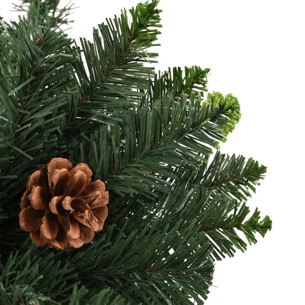 Artificial Christmas Tree with Pine Cones Green 210 cm 284316