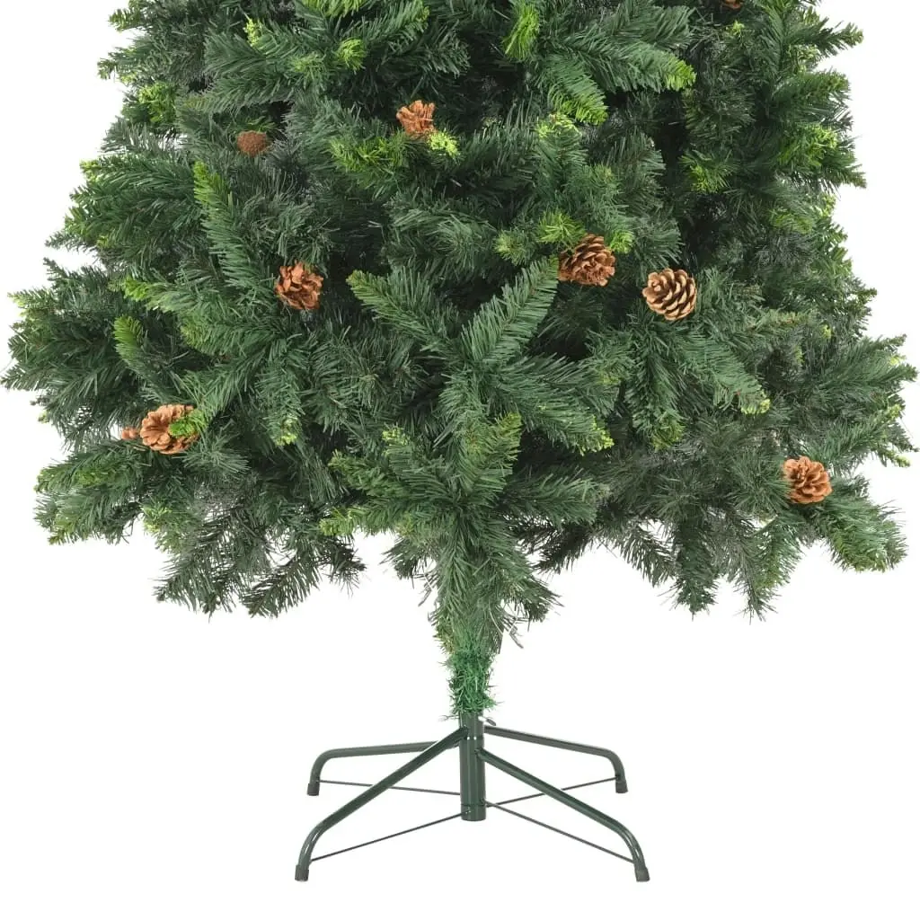 Artificial Christmas Tree with Pine Cones Green 210 cm 284316