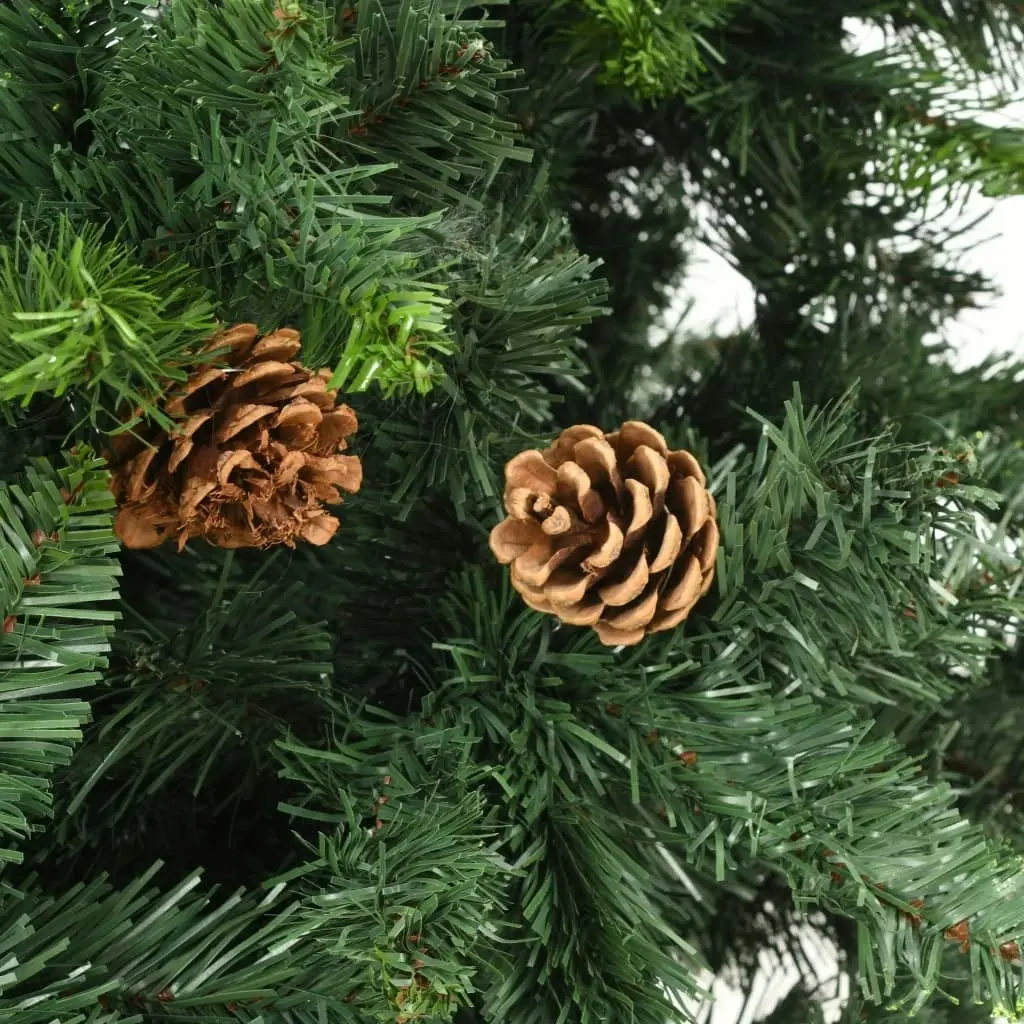 Artificial Christmas Tree with Pine Cones Green 210 cm 284316