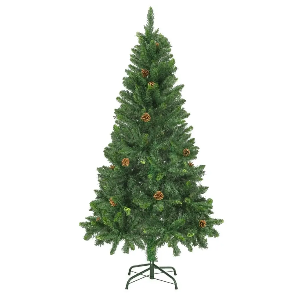 Artificial Christmas Tree with Pine Cones Green 150 cm 284314