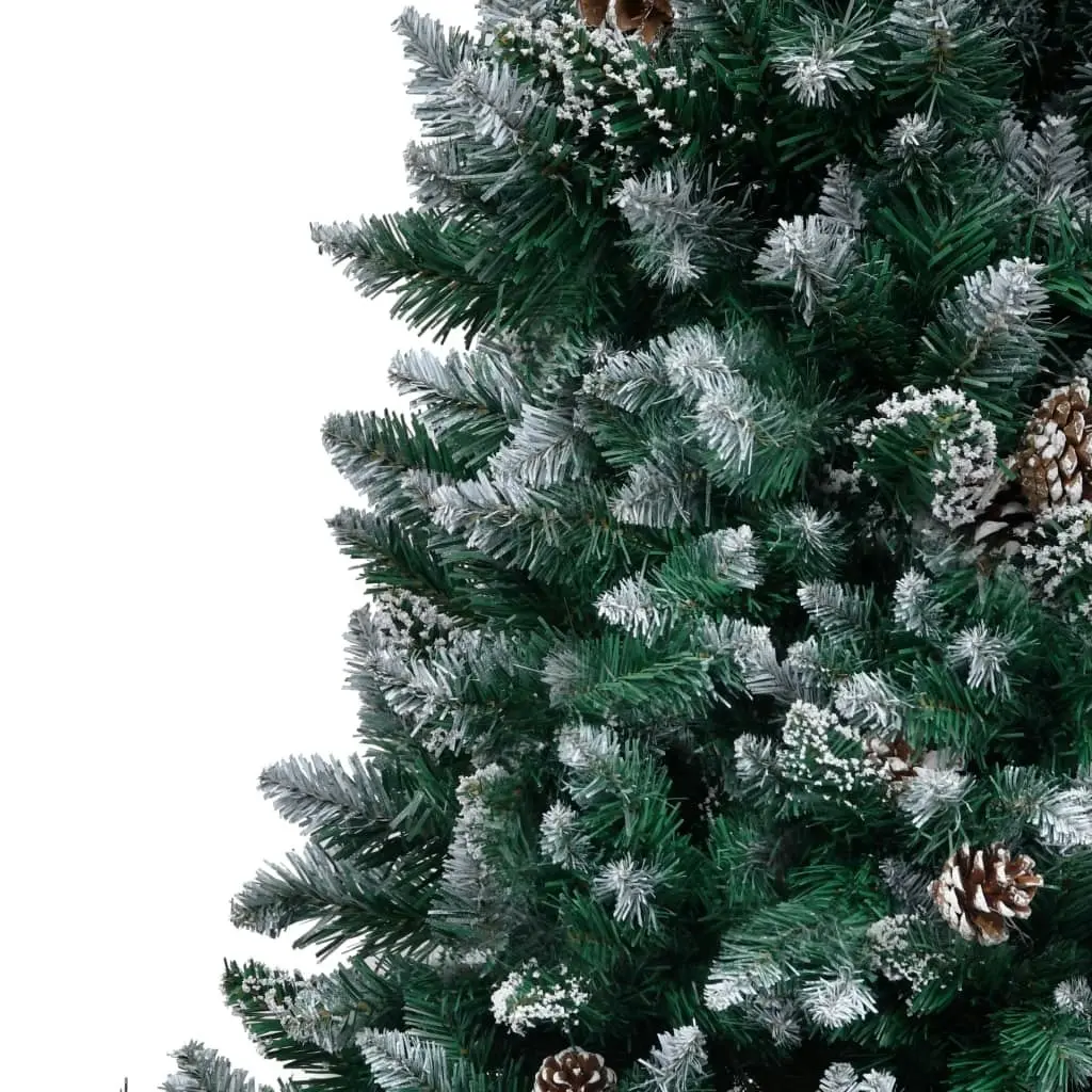 Artificial Christmas Tree with Pine Cones and White Snow 240 cm 321018