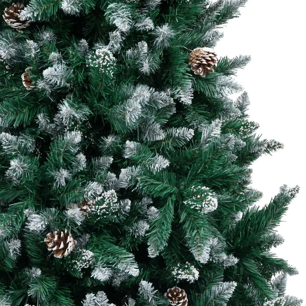 Artificial Christmas Tree with Pine Cones and White Snow 240 cm 321018