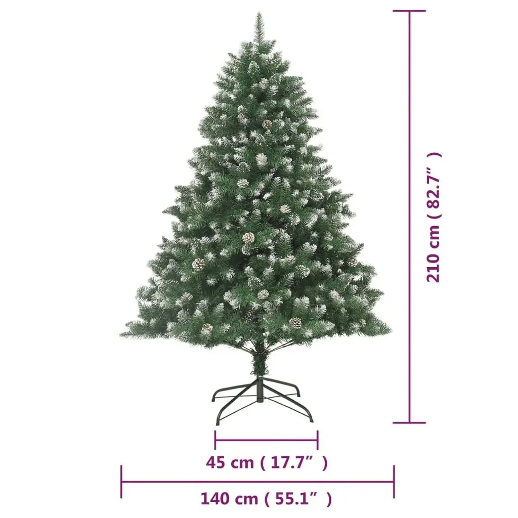 Artificial Christmas Tree with Stand 210 cm PVC 345162