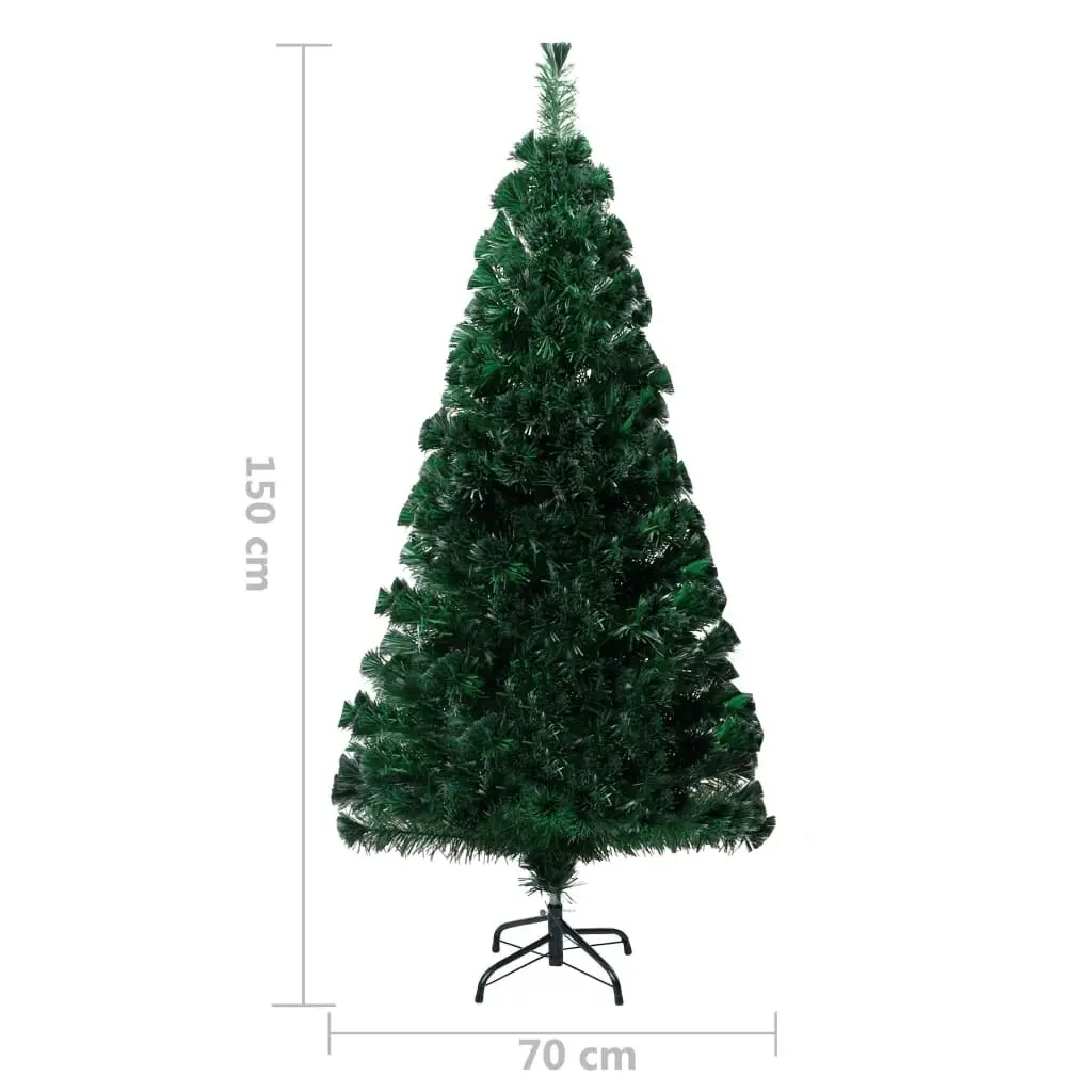 Artificial Christmas Tree with Stand Green 150 cm Fibre Optic 329061