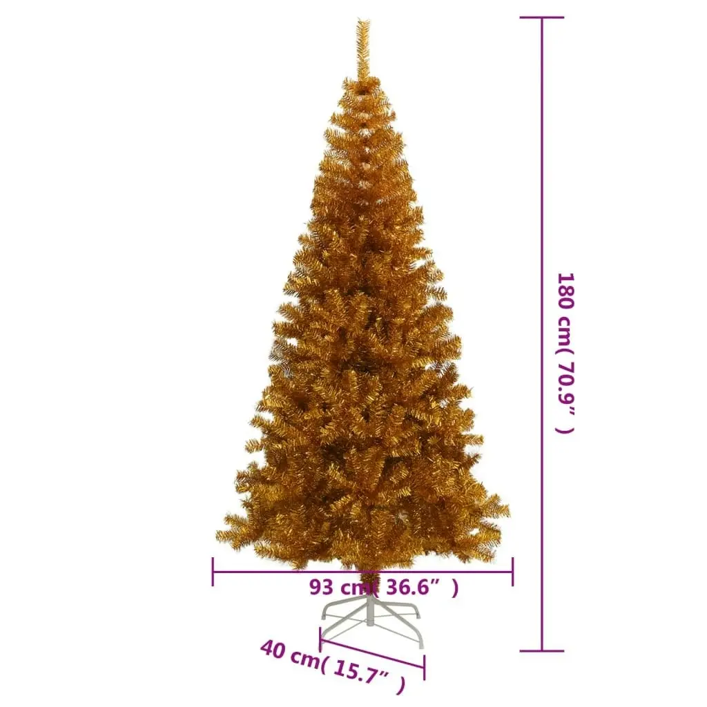 Artificial Christmas Tree with Stand Gold 180 cm PET 321010