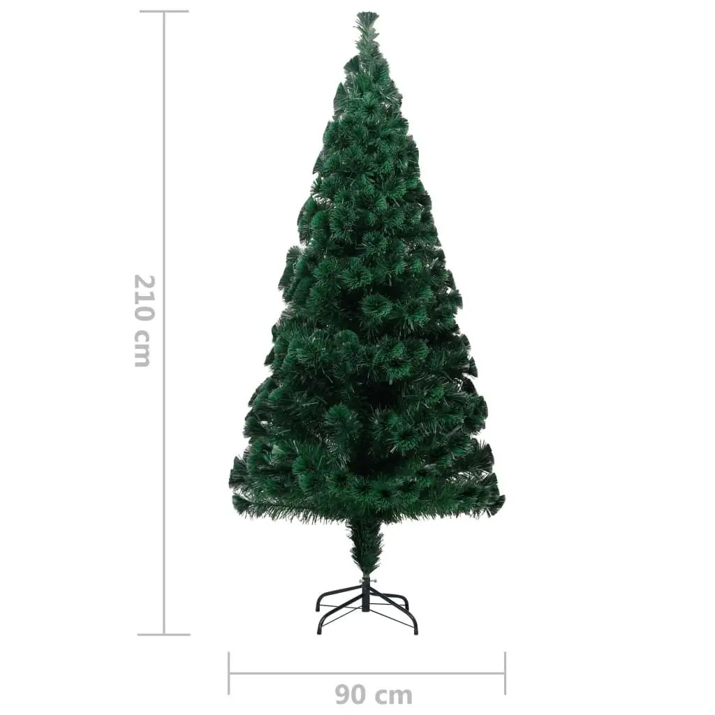 Artificial Christmas Tree with Stand Green 210 cm Fibre Optic 329063