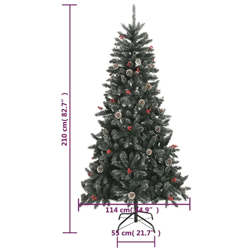 Artificial Christmas Tree with Stand Green 210 cm PVC 345181