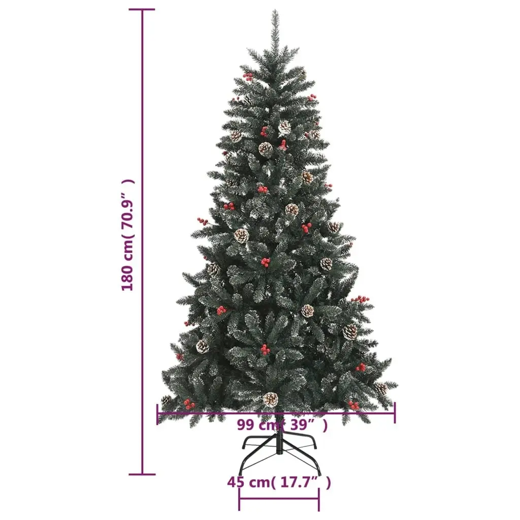 Artificial Christmas Tree with Stand Green 180 cm PVC 345180