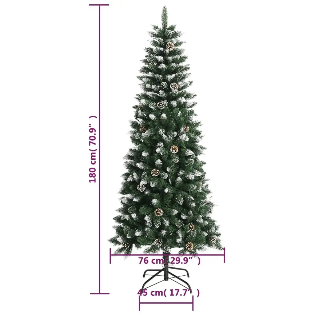 Artificial Christmas Tree with Stand Green 180 cm PVC 345175