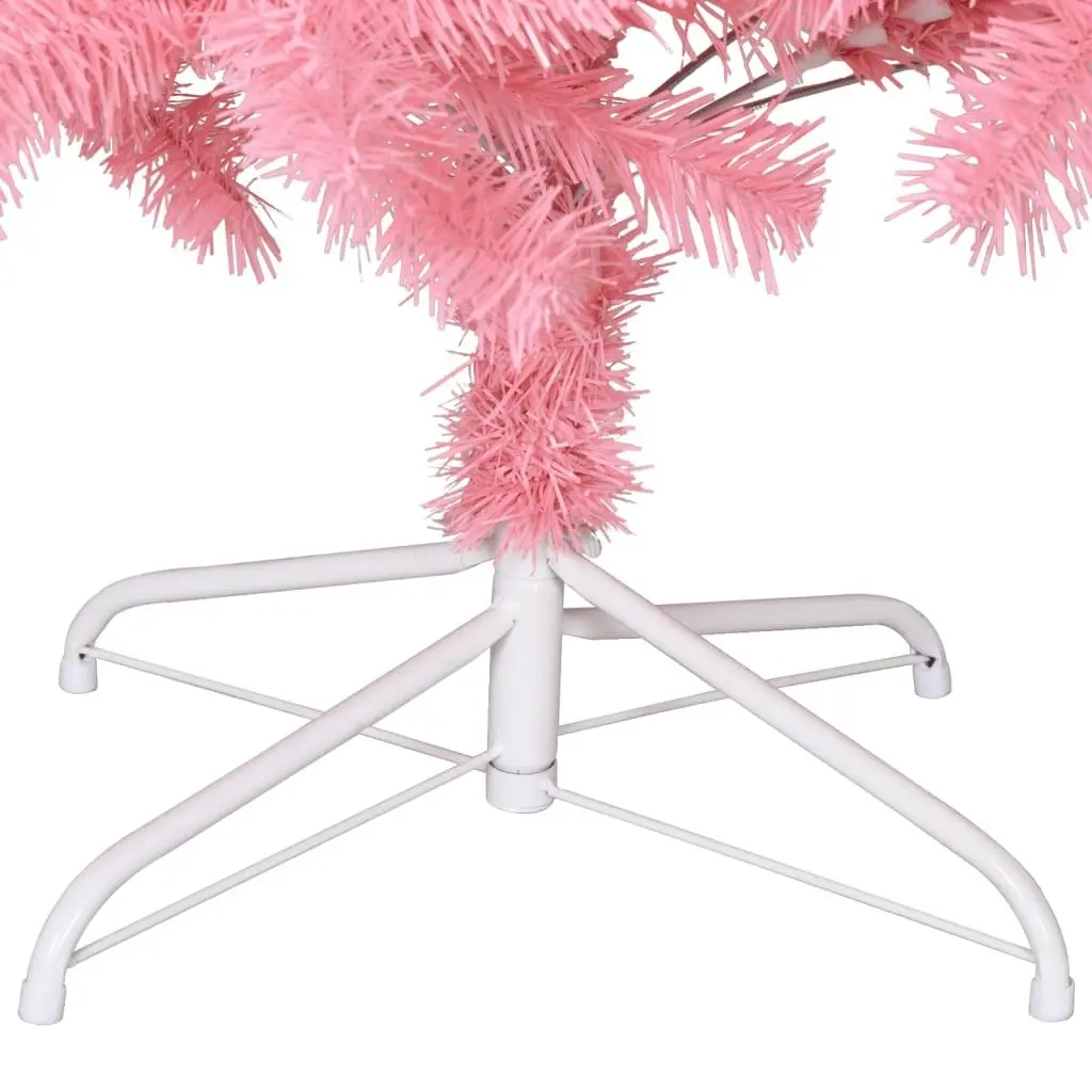 Artificial Christmas Tree with Stand Pink 210 cm PVC 320999