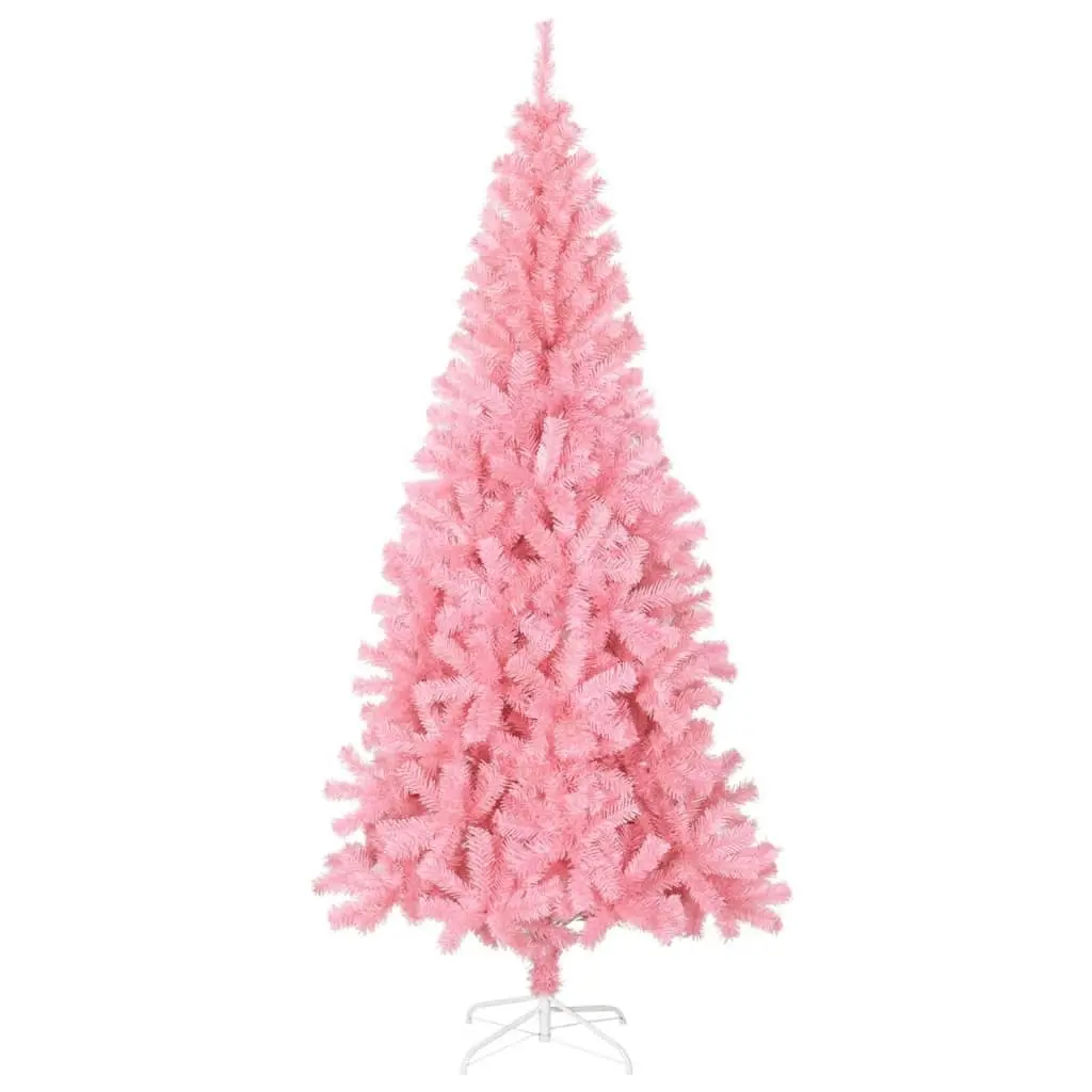 Artificial Christmas Tree with Stand Pink 210 cm PVC 320999