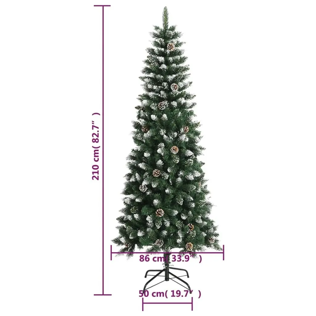 Artificial Christmas Tree with Stand Green 210 cm PVC 345176