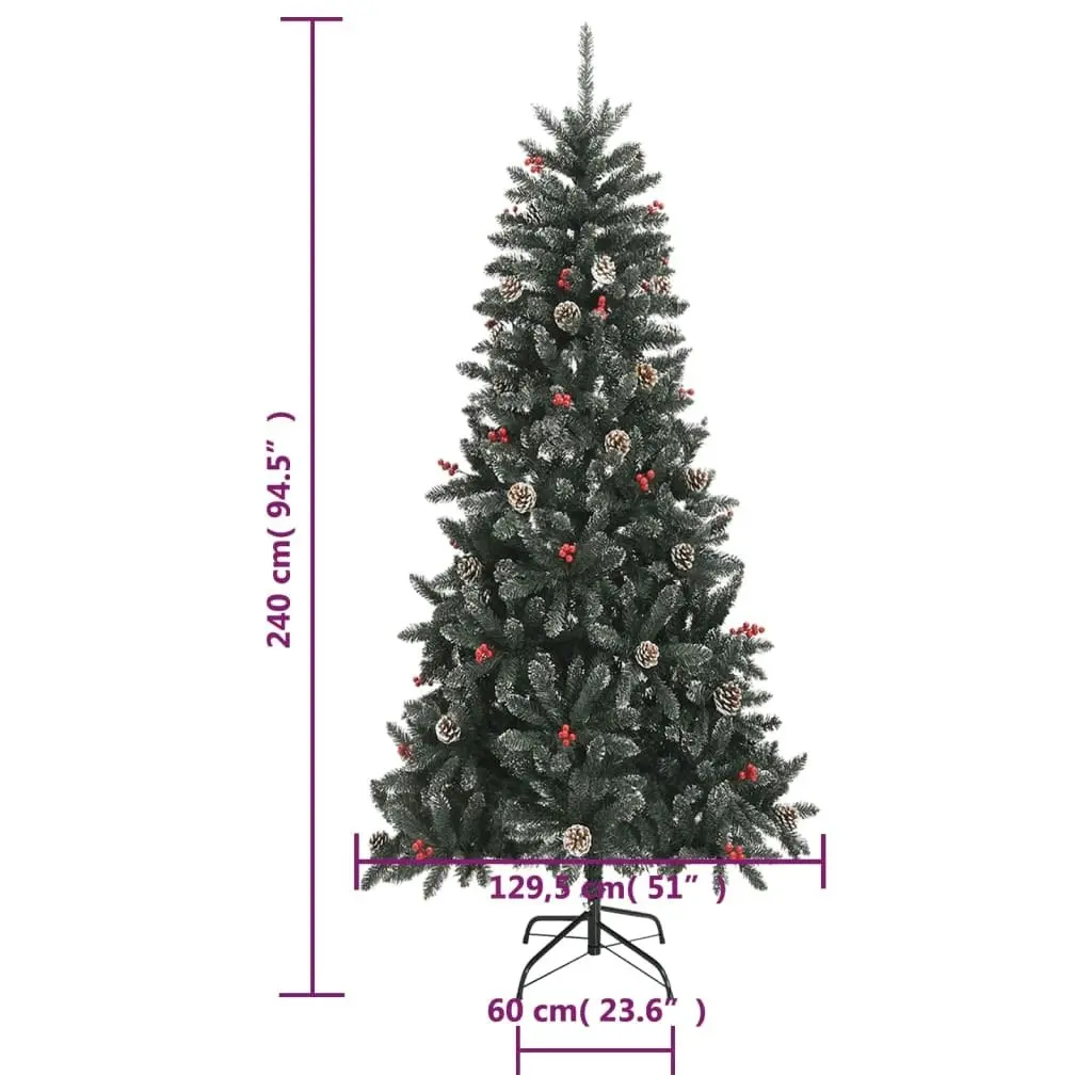 Artificial Christmas Tree with Stand Green 240 cm PVC 345182