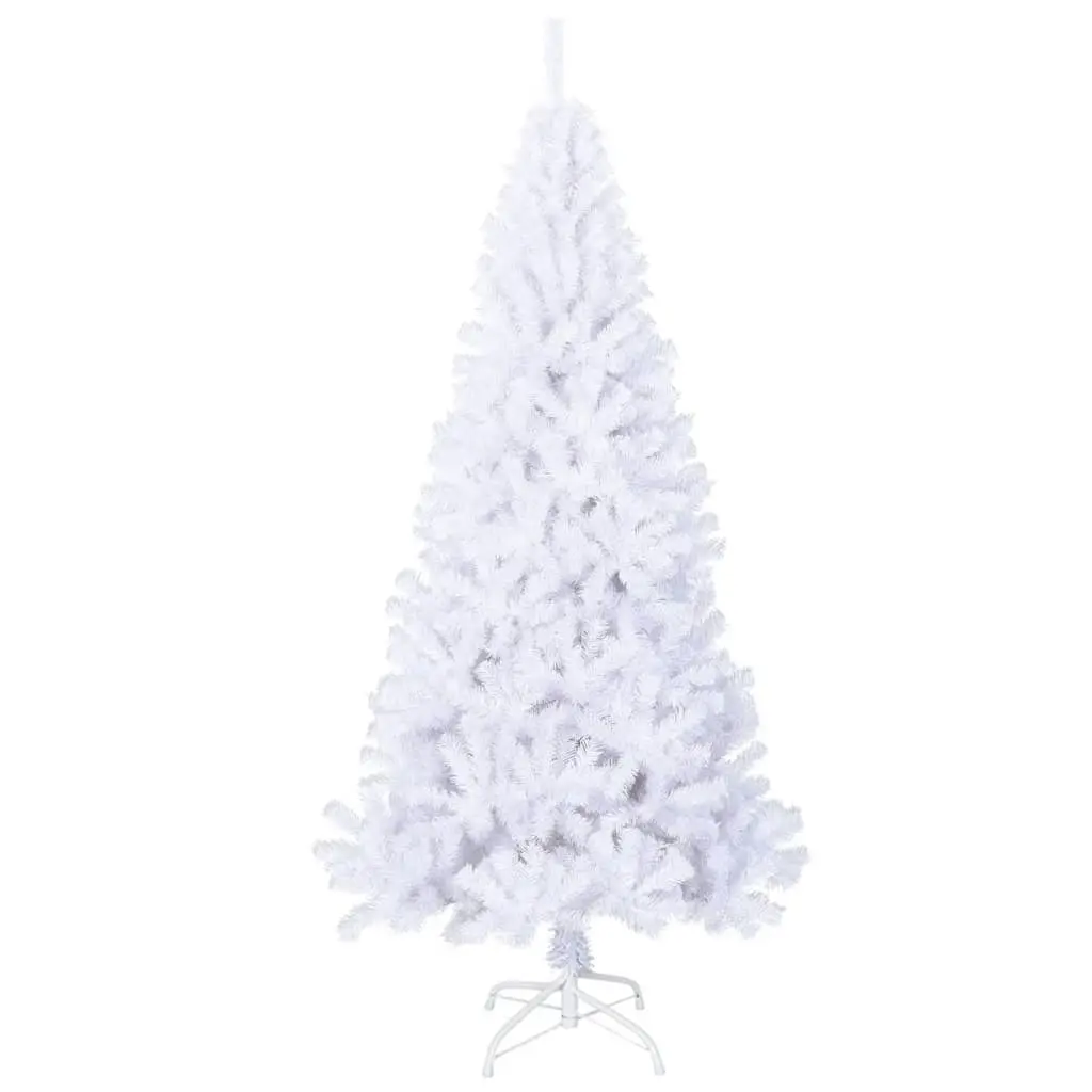 Artificial Christmas Tree with Thick Branches White 210 cm PVC 321040