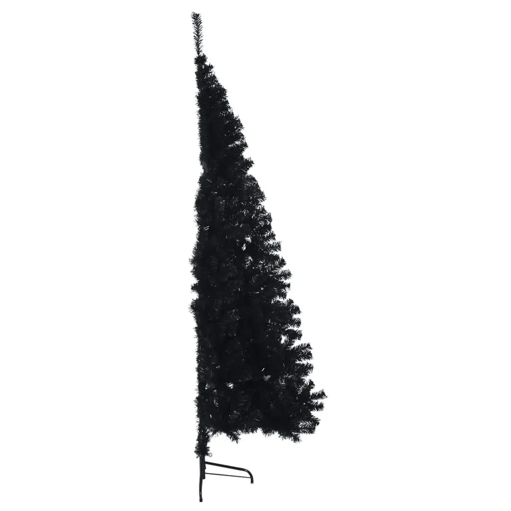 Artificial Half Christmas Tree with Stand Black 240 cm PVC 344679