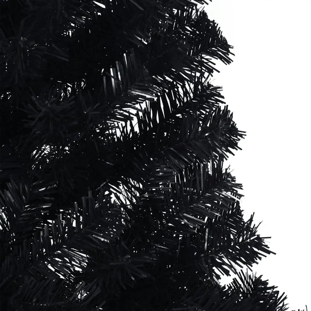 Artificial Half Christmas Tree with Stand Black 240 cm PVC 344679