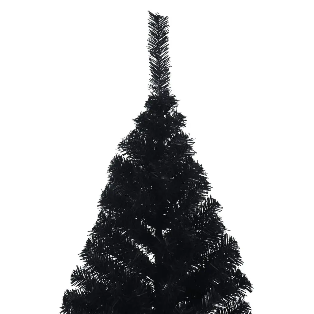 Artificial Half Christmas Tree with Stand Black 240 cm PVC 344679