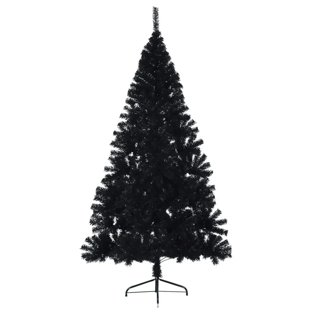 Artificial Half Christmas Tree with Stand Black 240 cm PVC 344679