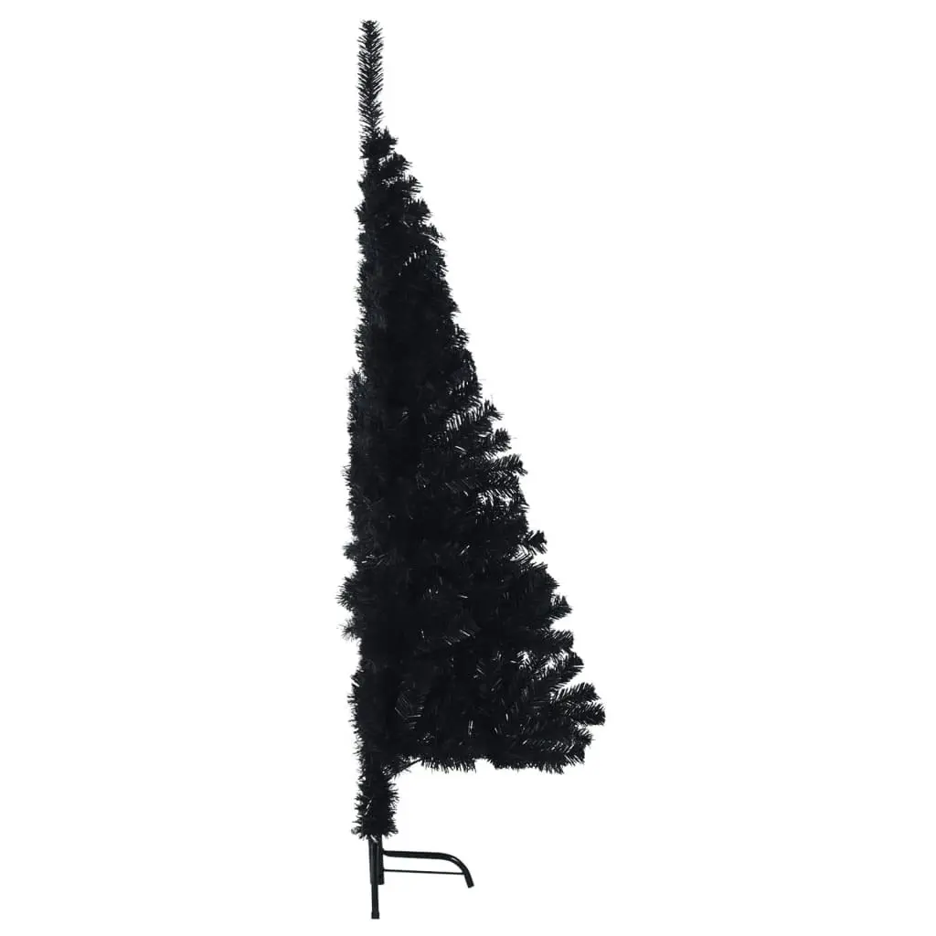 Artificial Half Christmas Tree with Stand Black 120 cm PVC 344675