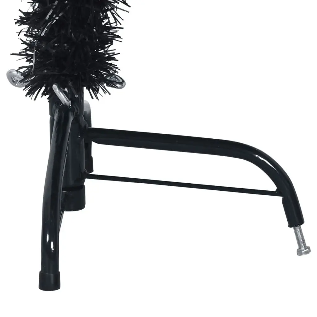 Artificial Half Christmas Tree with Stand Black 120 cm PVC 344675