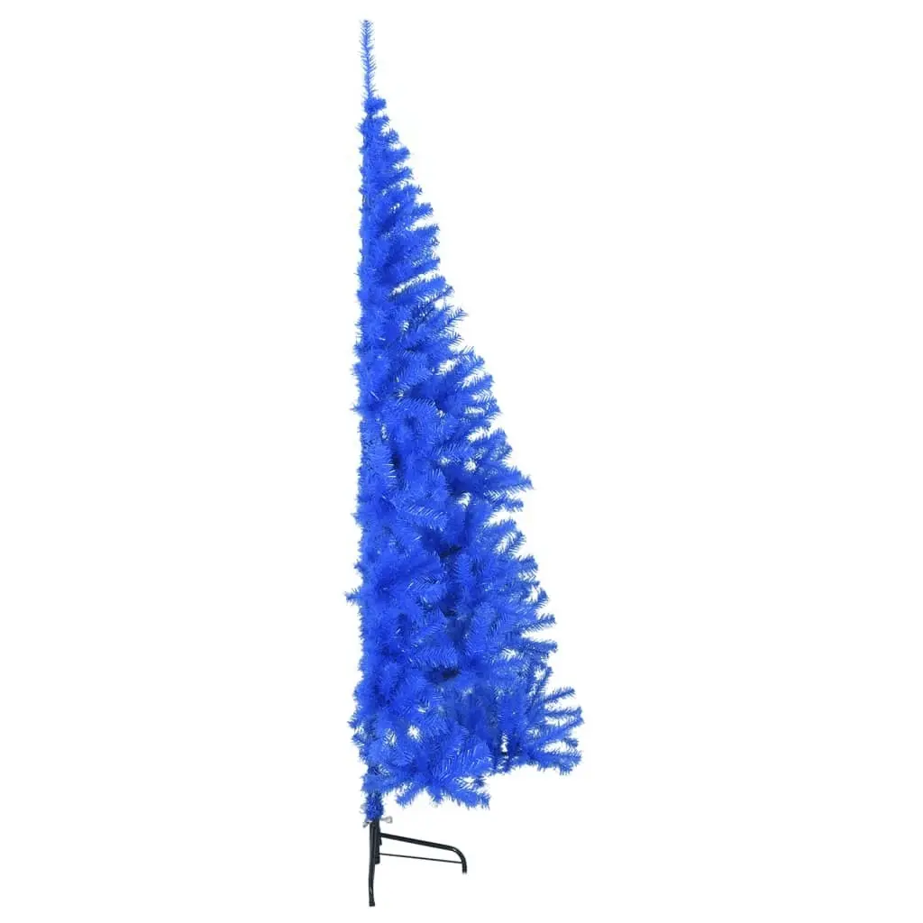 Artificial Half Christmas Tree with Stand Blue 210 cm PVC 344683