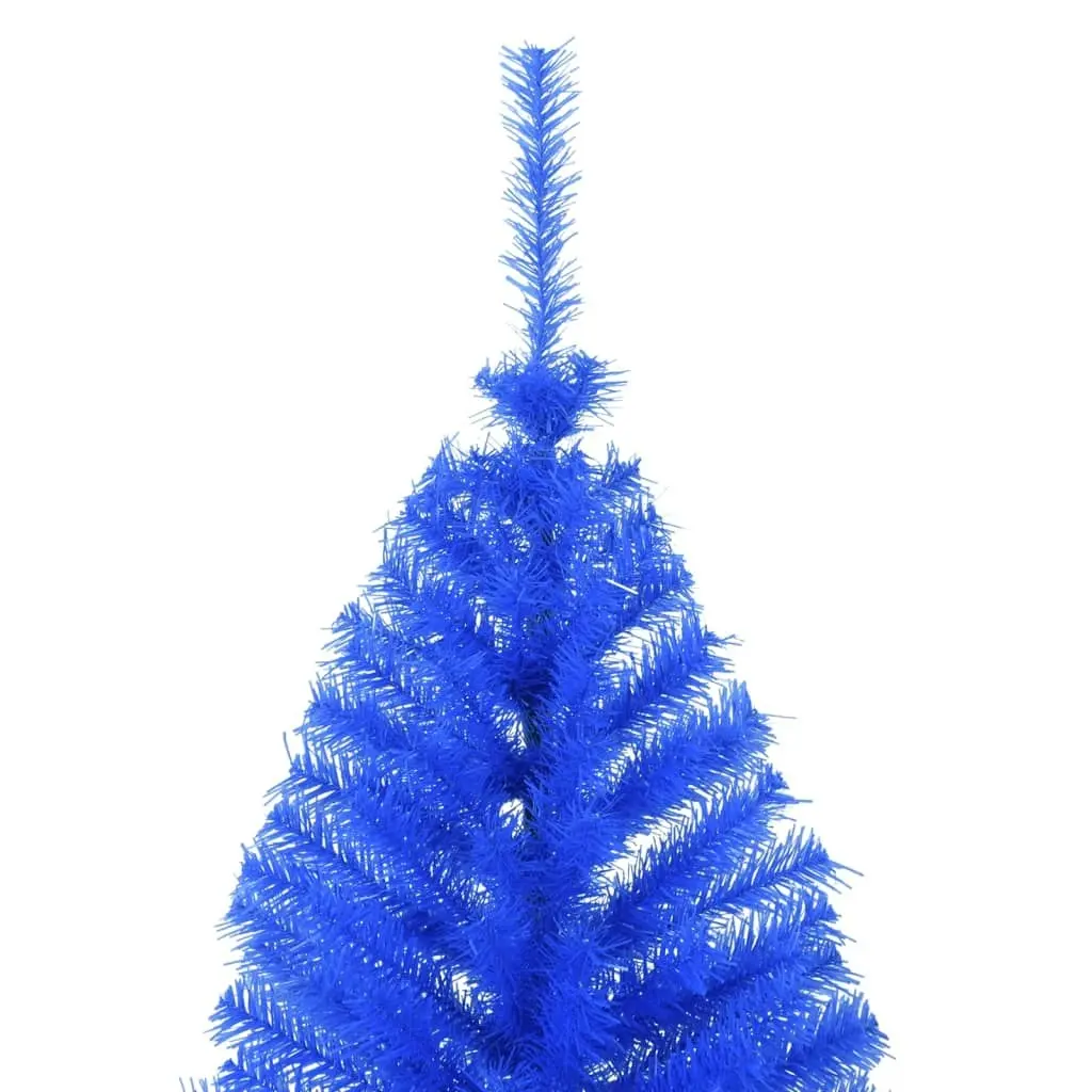 Artificial Half Christmas Tree with Stand Blue 210 cm PVC 344683