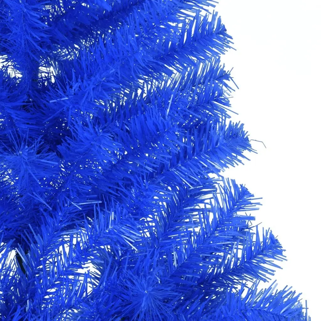 Artificial Half Christmas Tree with Stand Blue 210 cm PVC 344683