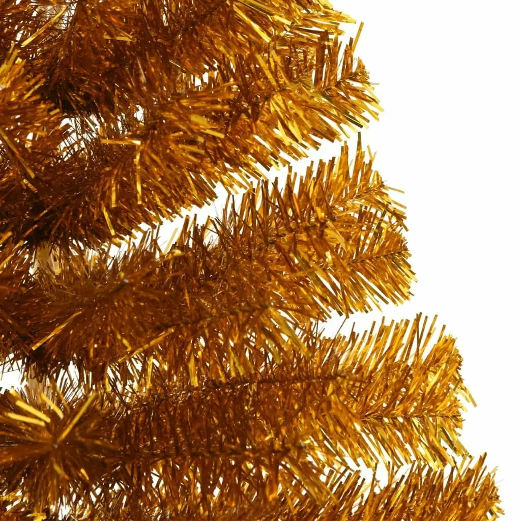 Artificial Half Christmas Tree with Stand Gold 150 cm PET 344691