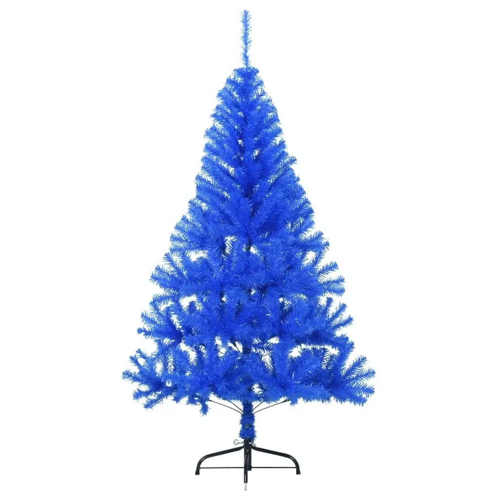 Artificial Half Christmas Tree with Stand Blue 150 cm PVC 344681