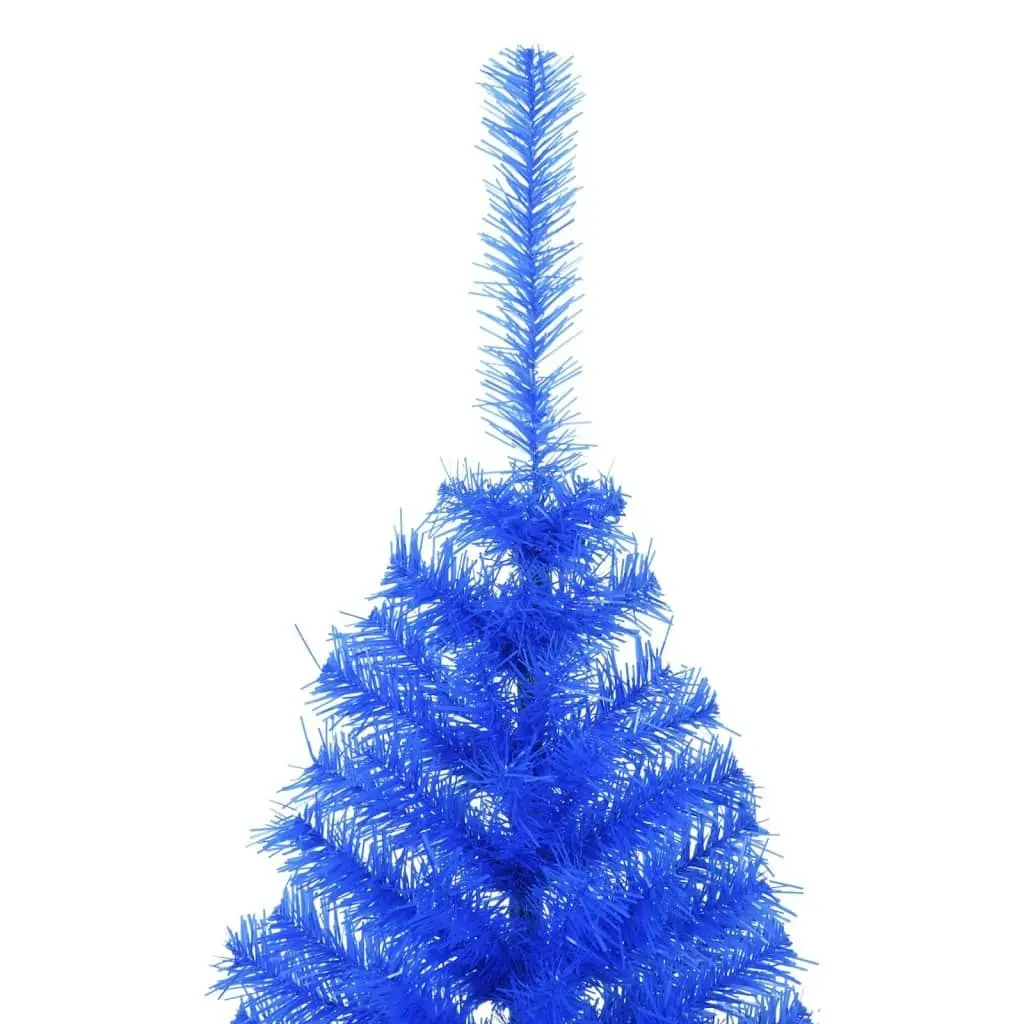 Artificial Half Christmas Tree with Stand Blue 150 cm PVC 344681