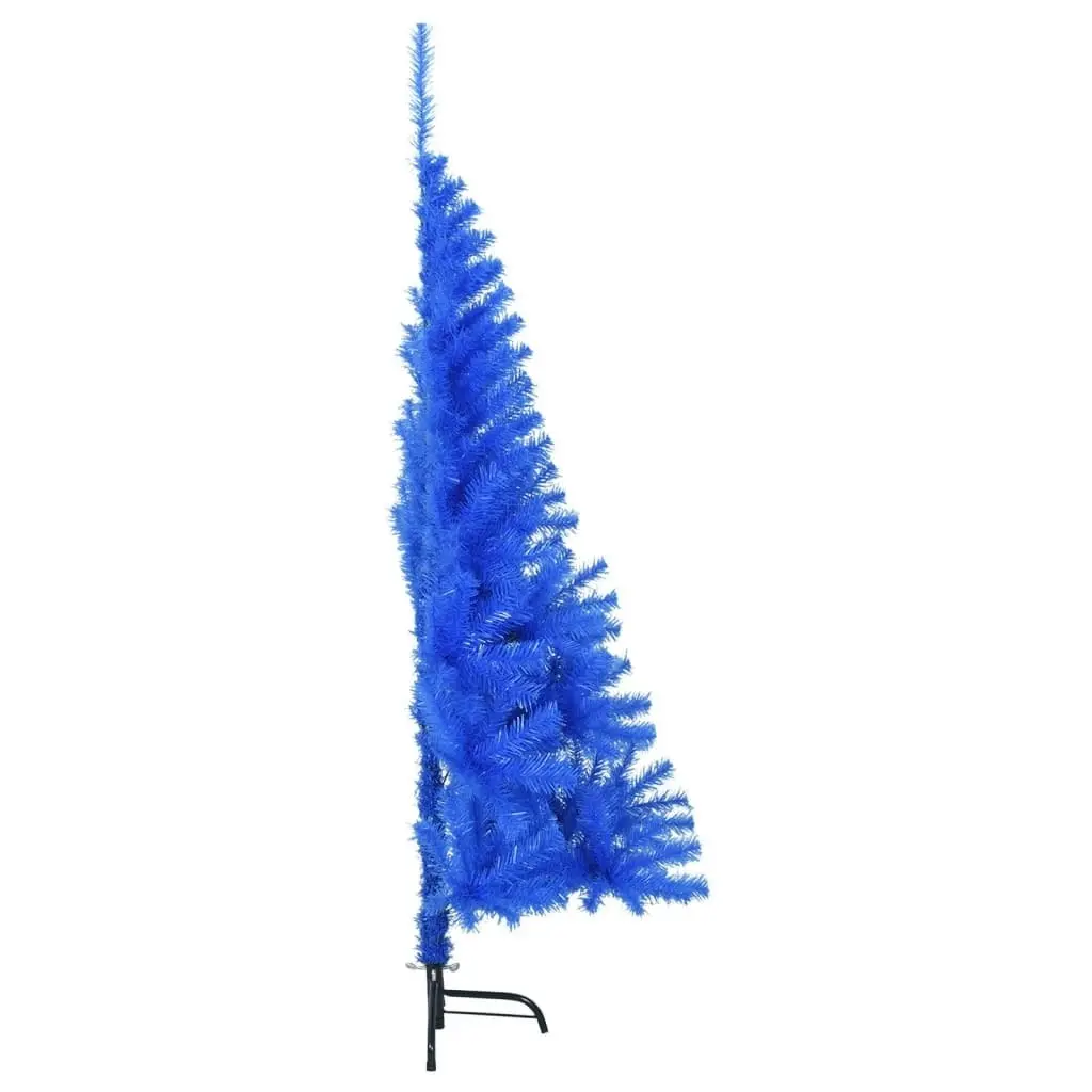 Artificial Half Christmas Tree with Stand Blue 150 cm PVC 344681