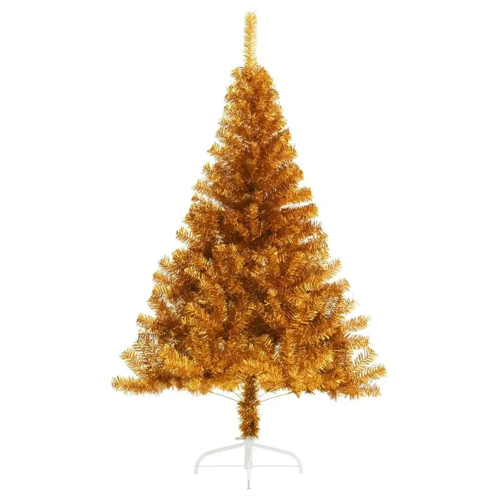 Artificial Half Christmas Tree with Stand Gold 180 cm PET 344692