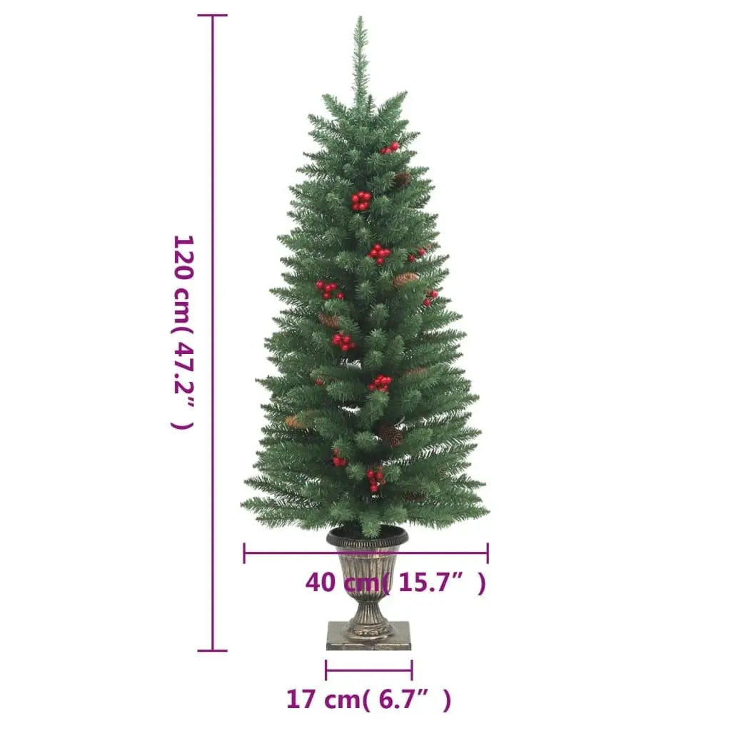 Artificial Christmas Trees 2 pcs 100 LEDs Green 120 cm 357770