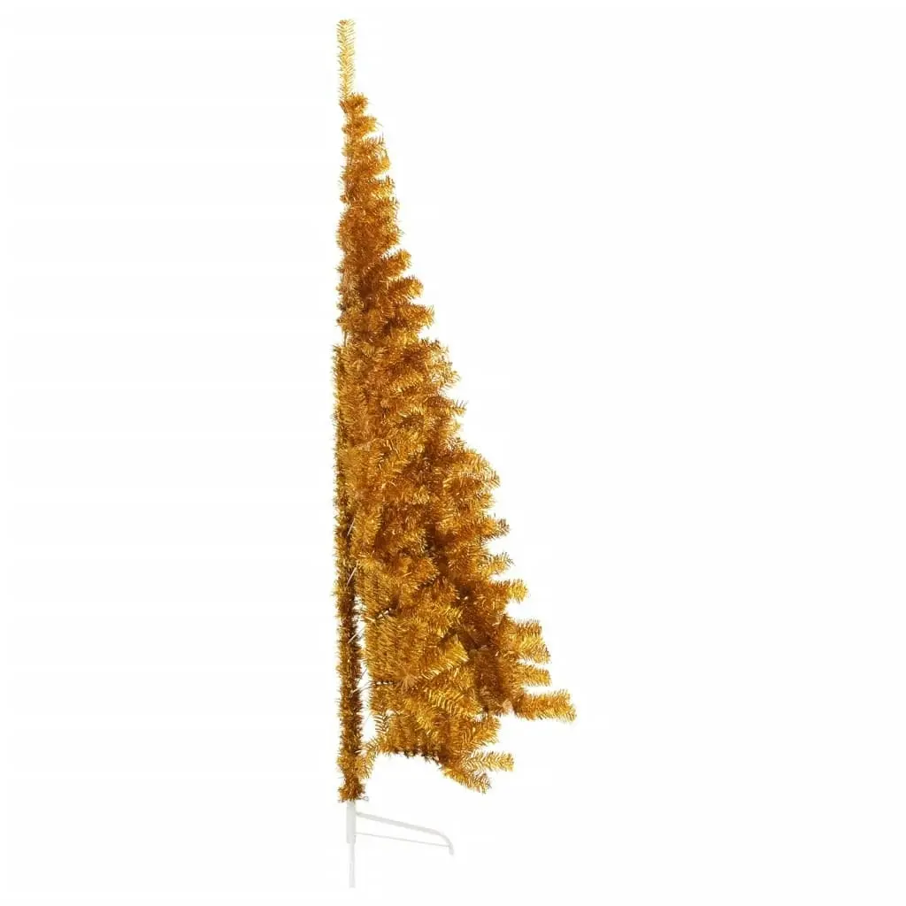 Artificial Half Christmas Tree with Stand Gold 210 cm PET 344693