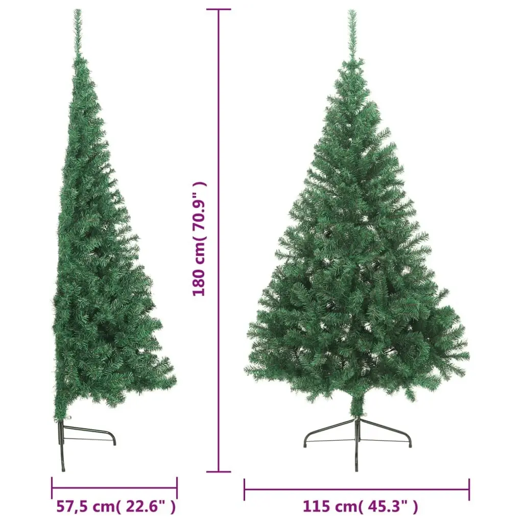 Artificial Half Christmas Tree with Stand Green 180 cm PVC 321032