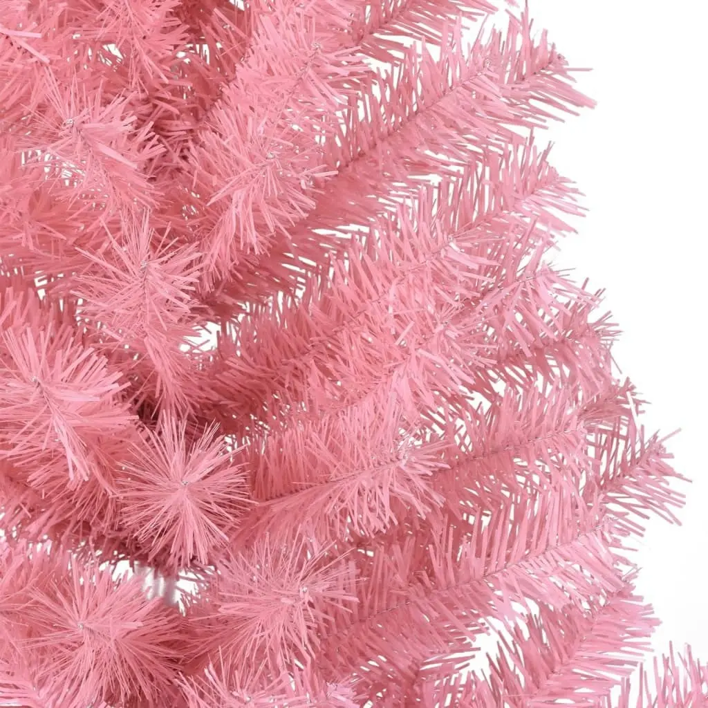 Artificial Half Christmas Tree with Stand Pink 120 cm PVC 344670