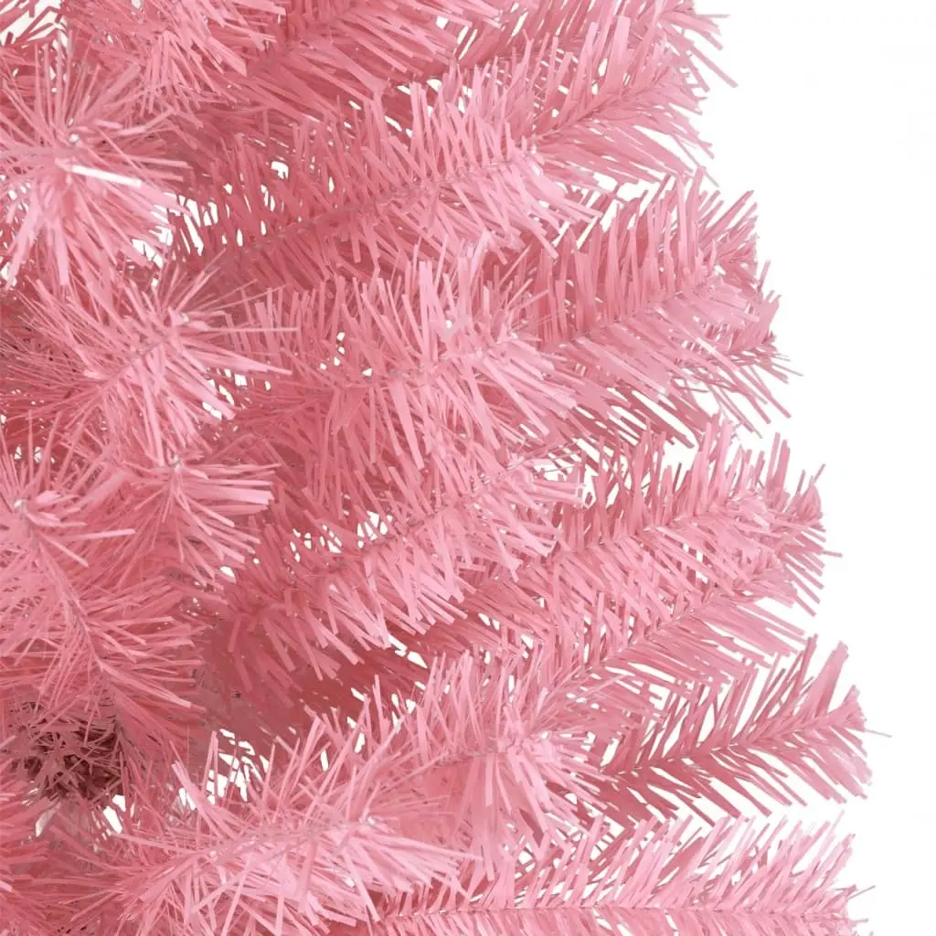 Artificial Half Christmas Tree with Stand Pink 240 cm PVC 344674