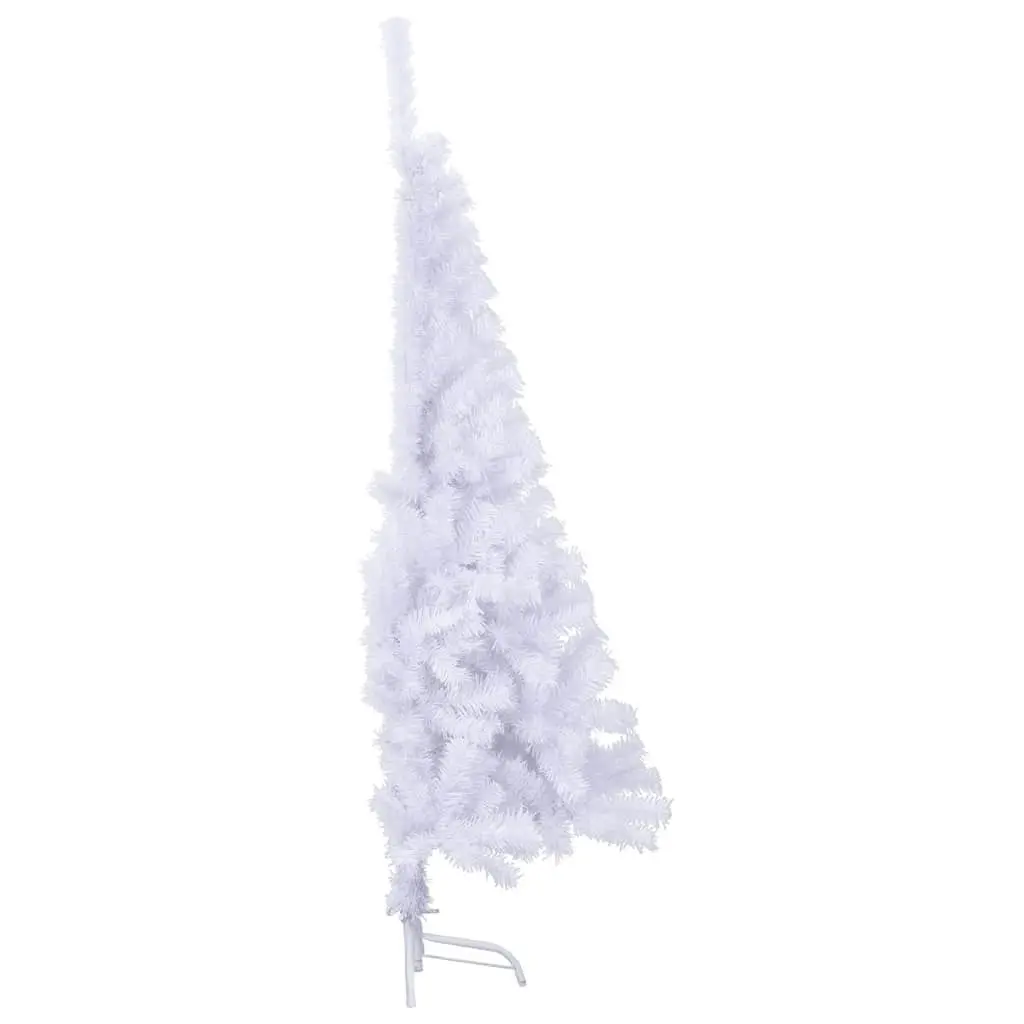 Artificial Half Christmas Tree with Stand White 150 cm PVC 328418