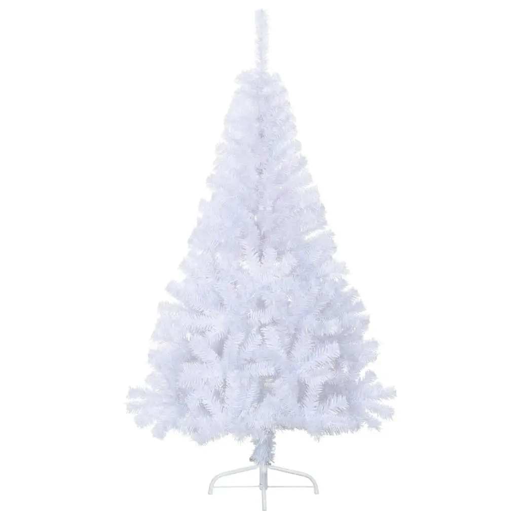 Artificial Half Christmas Tree with Stand White 150 cm PVC 328418