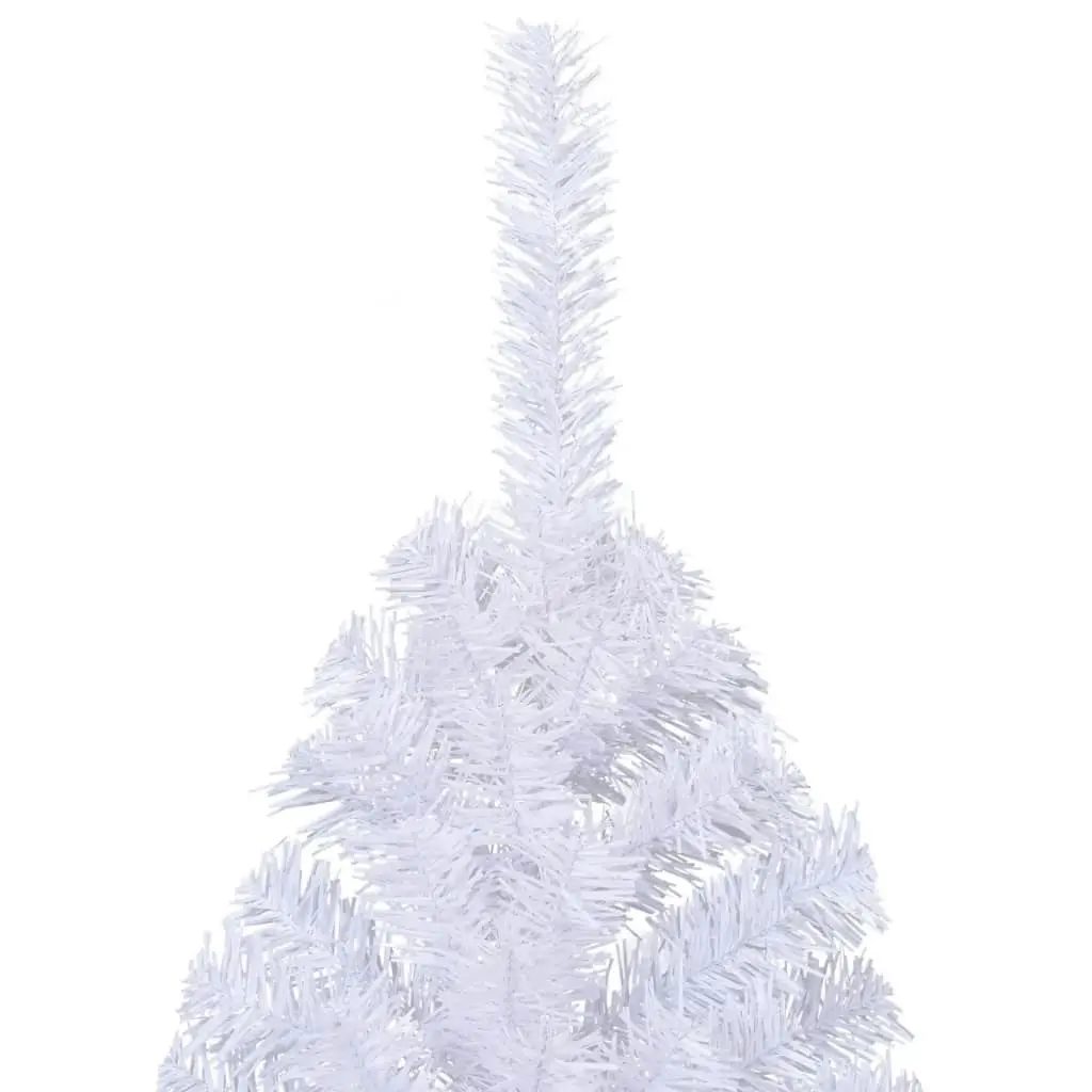 Artificial Half Christmas Tree with Stand White 210 cm PVC 328420