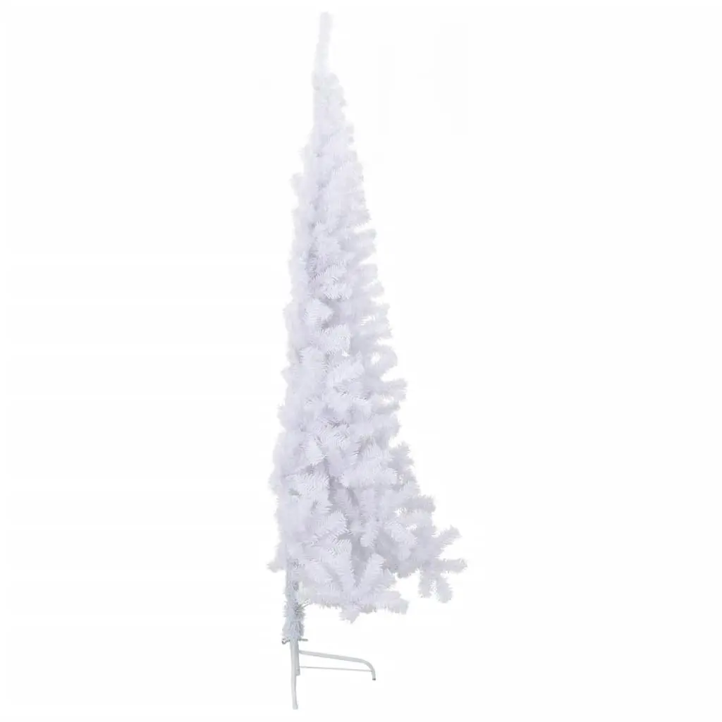 Artificial Half Christmas Tree with Stand White 210 cm PVC 328420