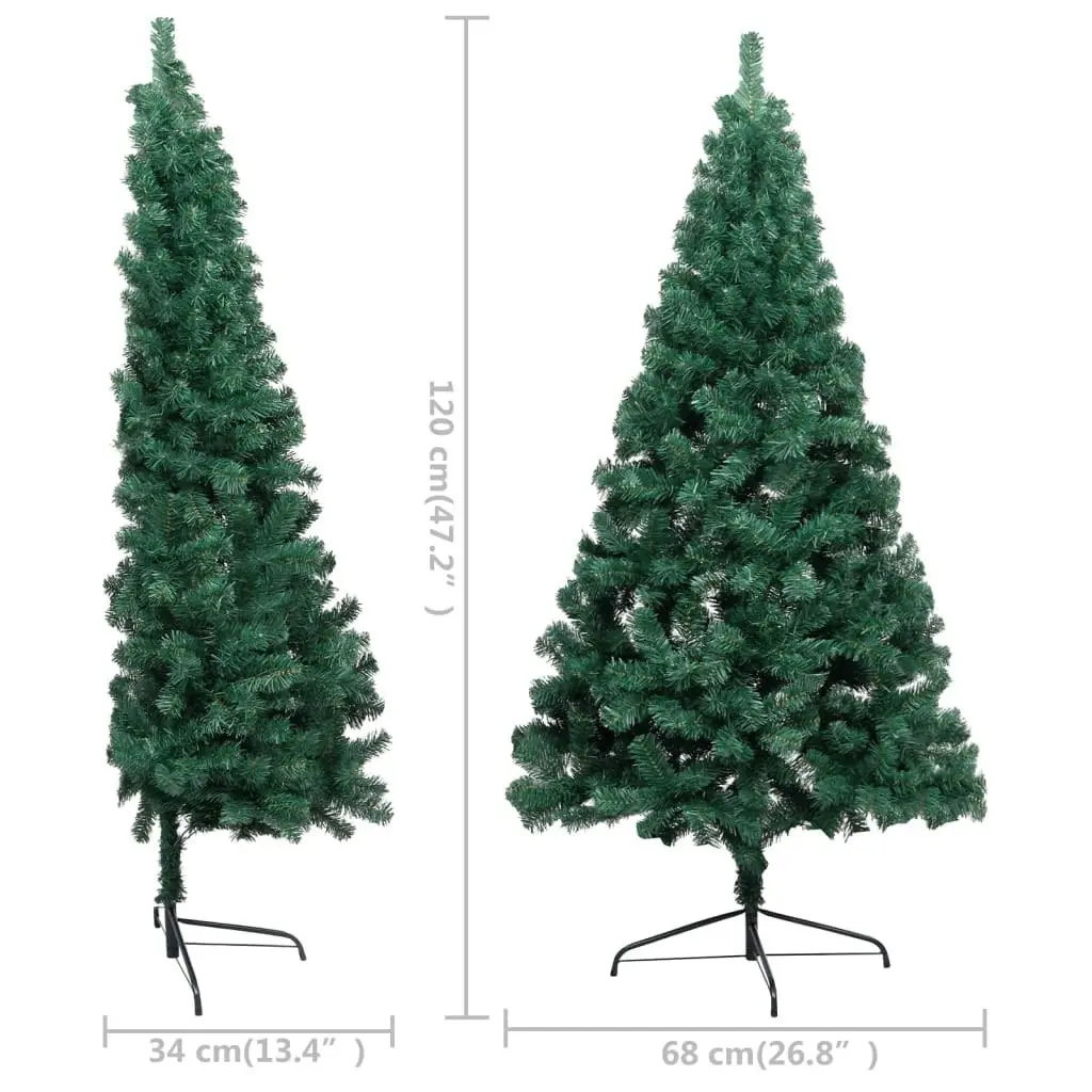 Artificial Half Pre-lit Christmas Tree with Ball Set Green 120 cm 3077649