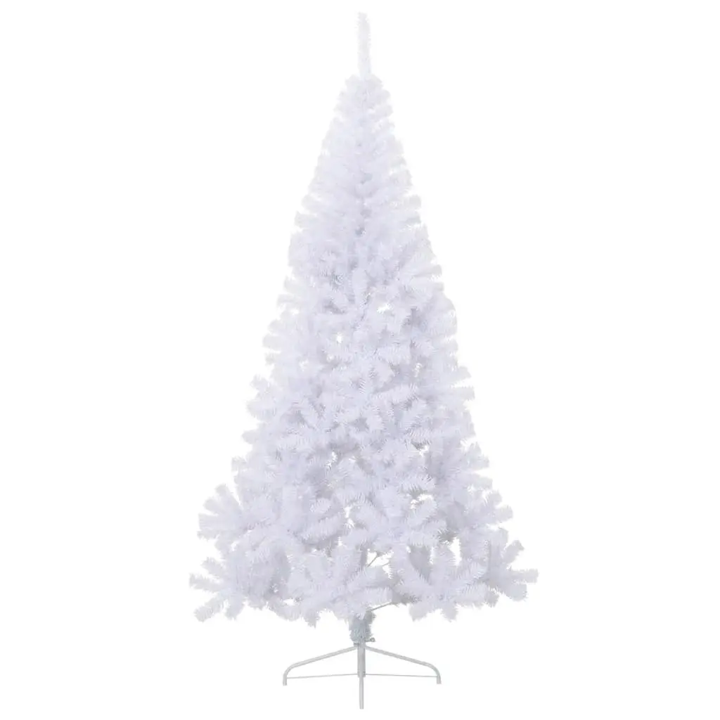 Artificial Half Christmas Tree with Stand White 180 cm PVC 328419