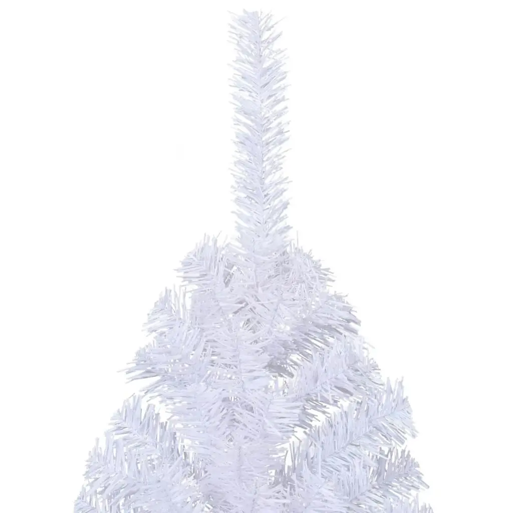 Artificial Half Christmas Tree with Stand White 240 cm PVC 328421