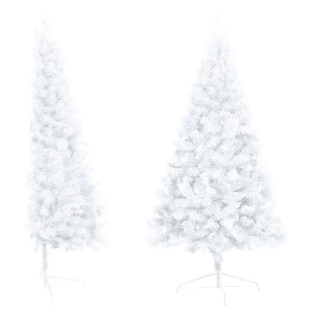 Artificial Half Pre-lit Christmas Tree with Ball Set White 120 cm 3077654