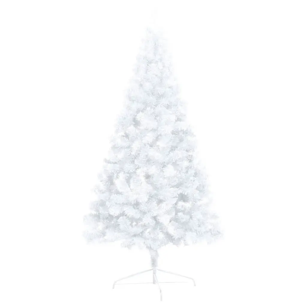 Artificial Half Pre-lit Christmas Tree with Ball Set White 210 cm 3077657